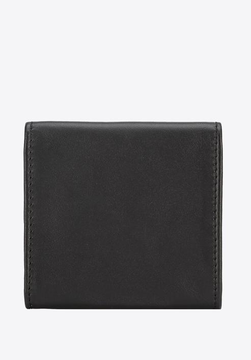 Leather coin case with logo patch detail, black-navy blue, 26-1-433-17, Photo 5