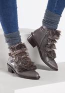 Women's ankle boots, grey, 87-D-463-8-36, Photo 9