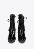 Leather high block heel boots, black, 95-D-801-1-36, Photo 3