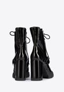 Leather high block heel boots, black, 95-D-801-1L-38, Photo 4