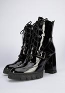 Leather high block heel boots, black, 95-D-801-1-36, Photo 7