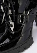 Leather high block heel boots, black, 95-D-801-1-40, Photo 8