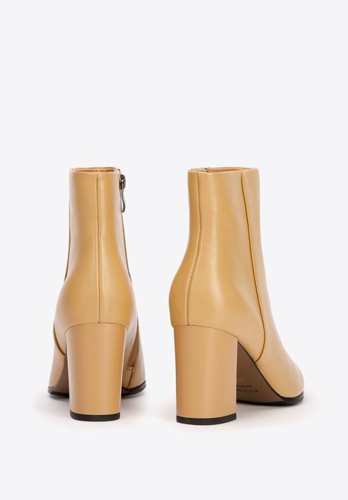 Flare-heeled boots, beige, 93-D-961-1-41, Photo 5