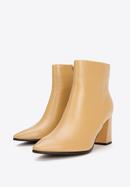 Flare-heeled boots, beige, 93-D-961-4-36, Photo 7