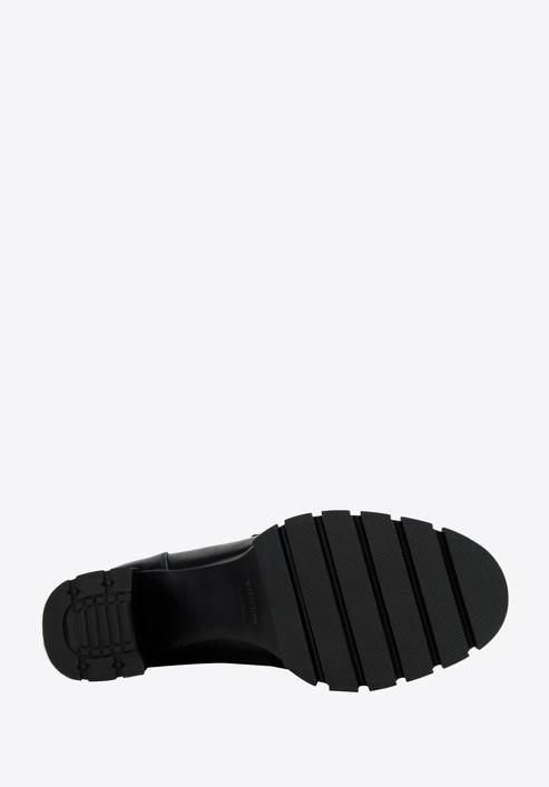 Leather block heel boots, black, 97-D-521-0-41, Photo 5