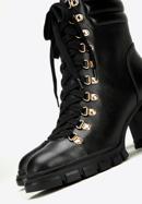 Leather block heel boots, black, 97-D-521-0-41, Photo 6