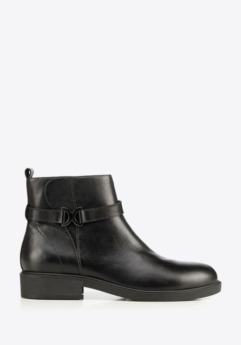 Leather ankle boots, black, 93-D-552-1-35, Photo 1