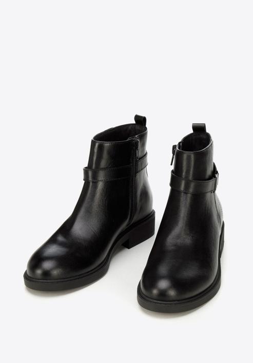 Leather ankle boots, black, 93-D-552-1D-38, Photo 2