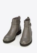 Leather ankle boots, grey, 93-D-552-4-36, Photo 2