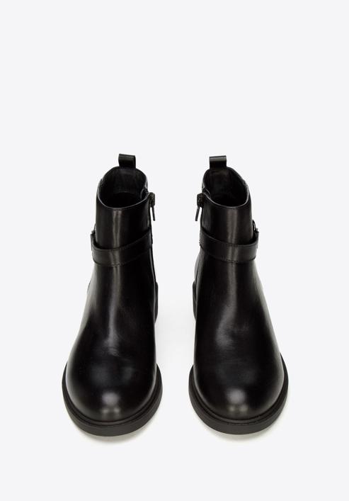 Leather ankle boots, black, 93-D-552-1D-36, Photo 3