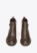 Leather ankle boots, brown, 93-D-552-8-37, Photo 3