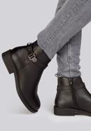 Leather ankle boots, black-graphite, 93-D-552-4-37, Photo 30