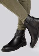 Leather ankle boots, black, 93-D-552-1-35, Photo 30