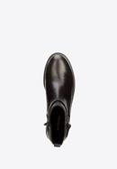 Leather ankle boots, black-graphite, 93-D-552-8-37, Photo 4
