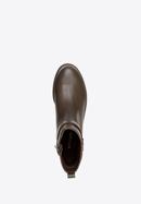 Leather ankle boots, brown, 93-D-552-8-37, Photo 4