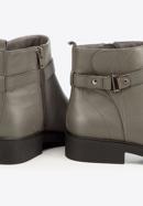 Leather ankle boots, grey, 93-D-552-4-36, Photo 7