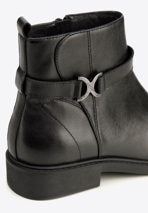 Leather ankle boots, black, 93-D-552-1D-38, Photo 8