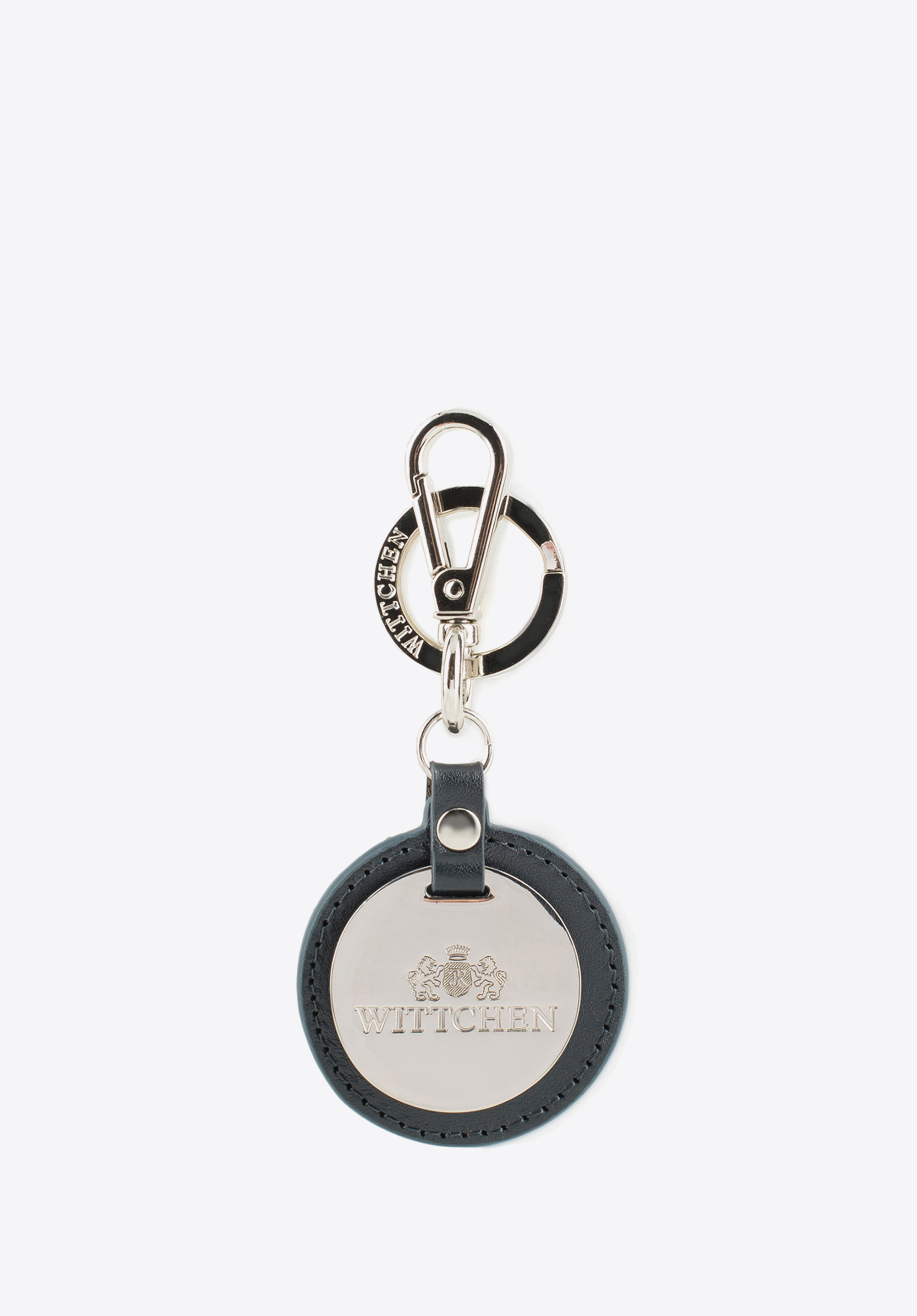 Brelok skórzany okrągły, granatowy, 03-2B-002-SN, Zdjęcie 1