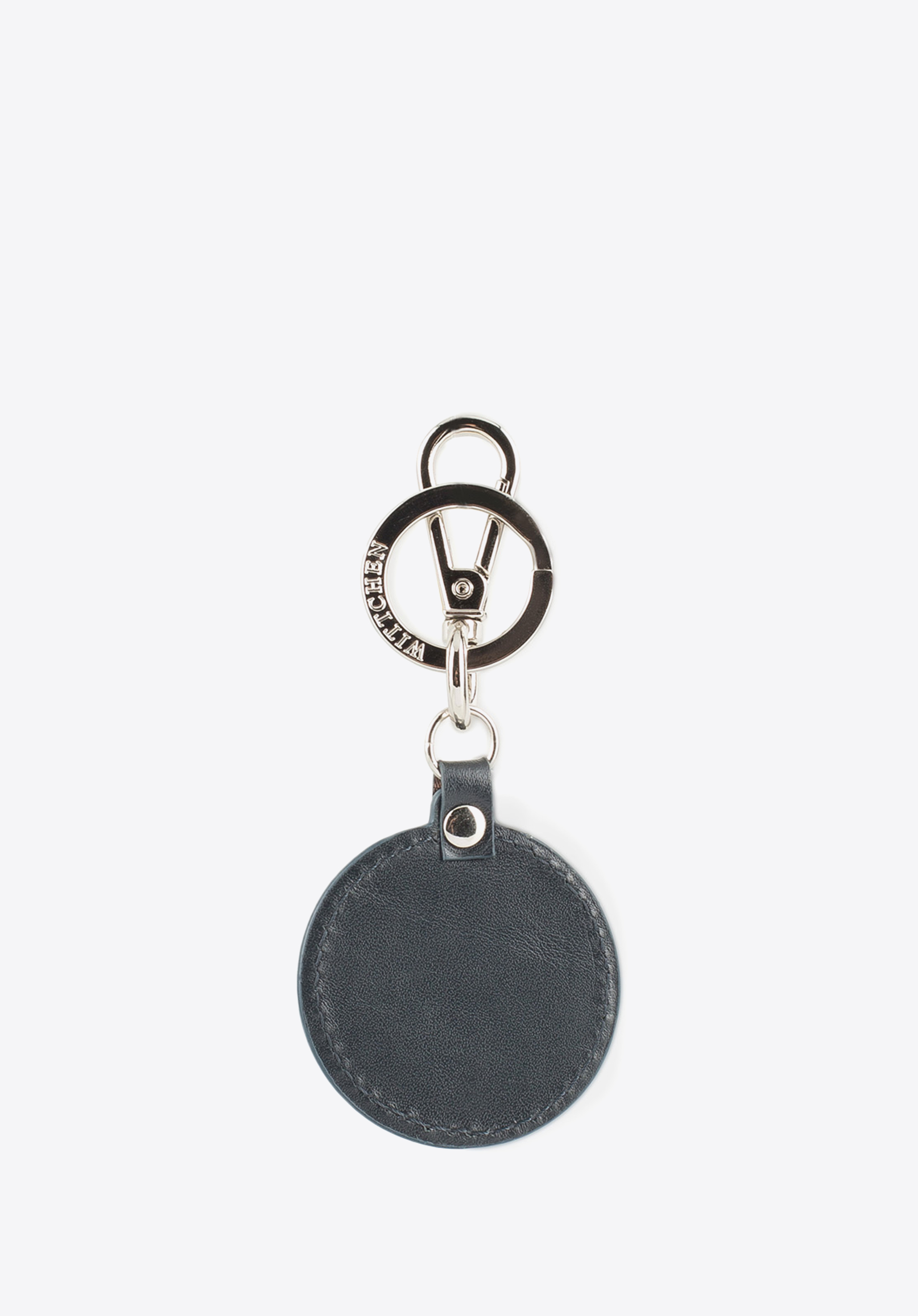 Brelok skórzany okrągły, granatowy, 03-2B-002-SN, Zdjęcie 1