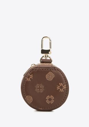 Small round leather case, brown, 34-2-002-4B, Photo 1