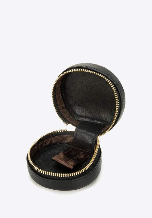 Small round leather case, black, 34-2-002-0B, Photo 4