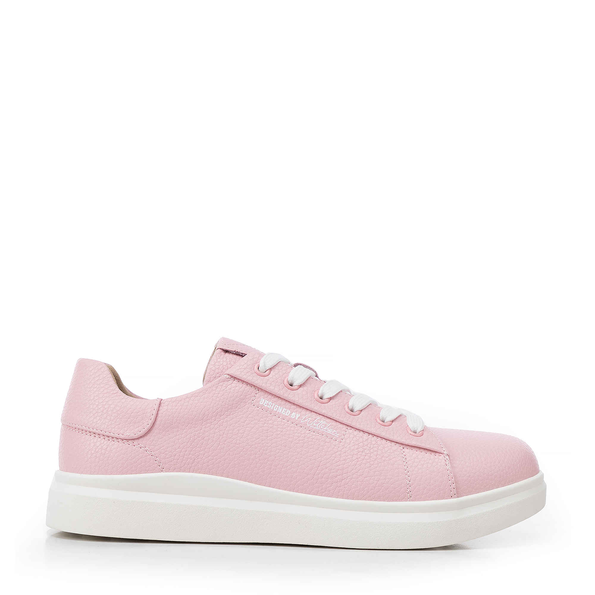Dámske sneakersy na platforme klasické ružové 100-D-951-P