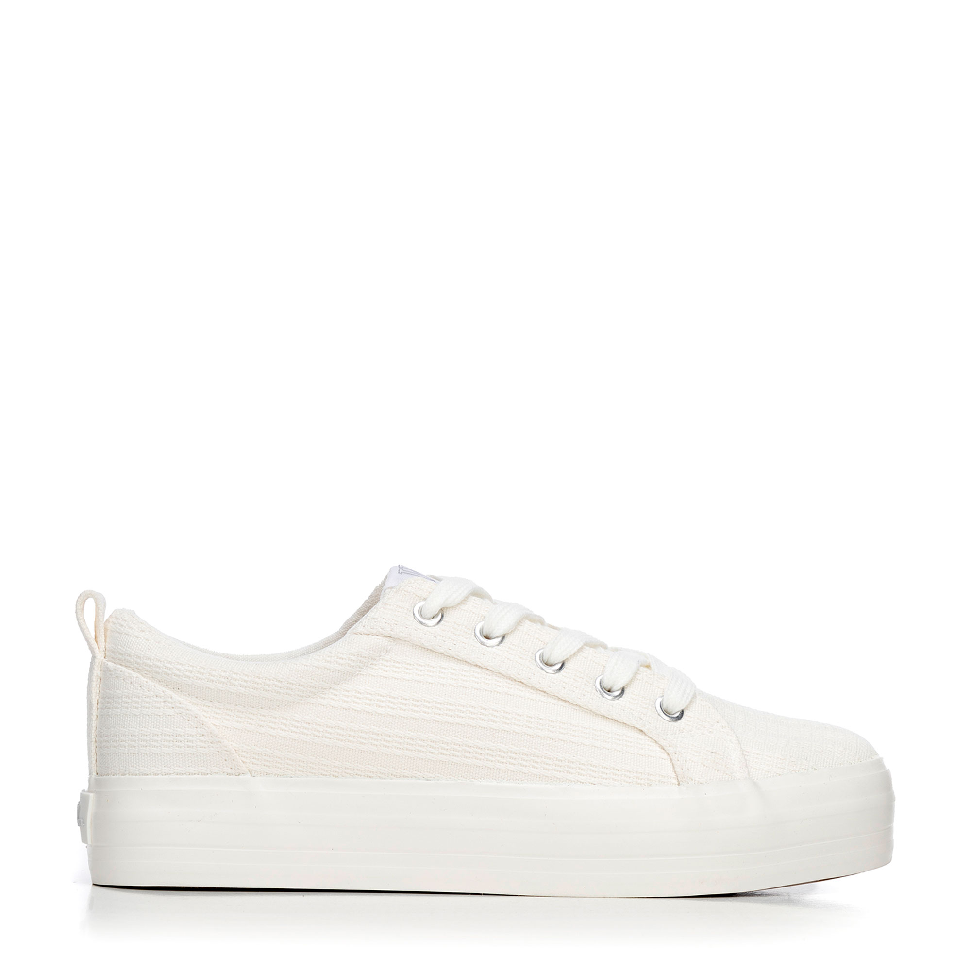 Dámske sneakersy na platforme biele 100-DP-801-0