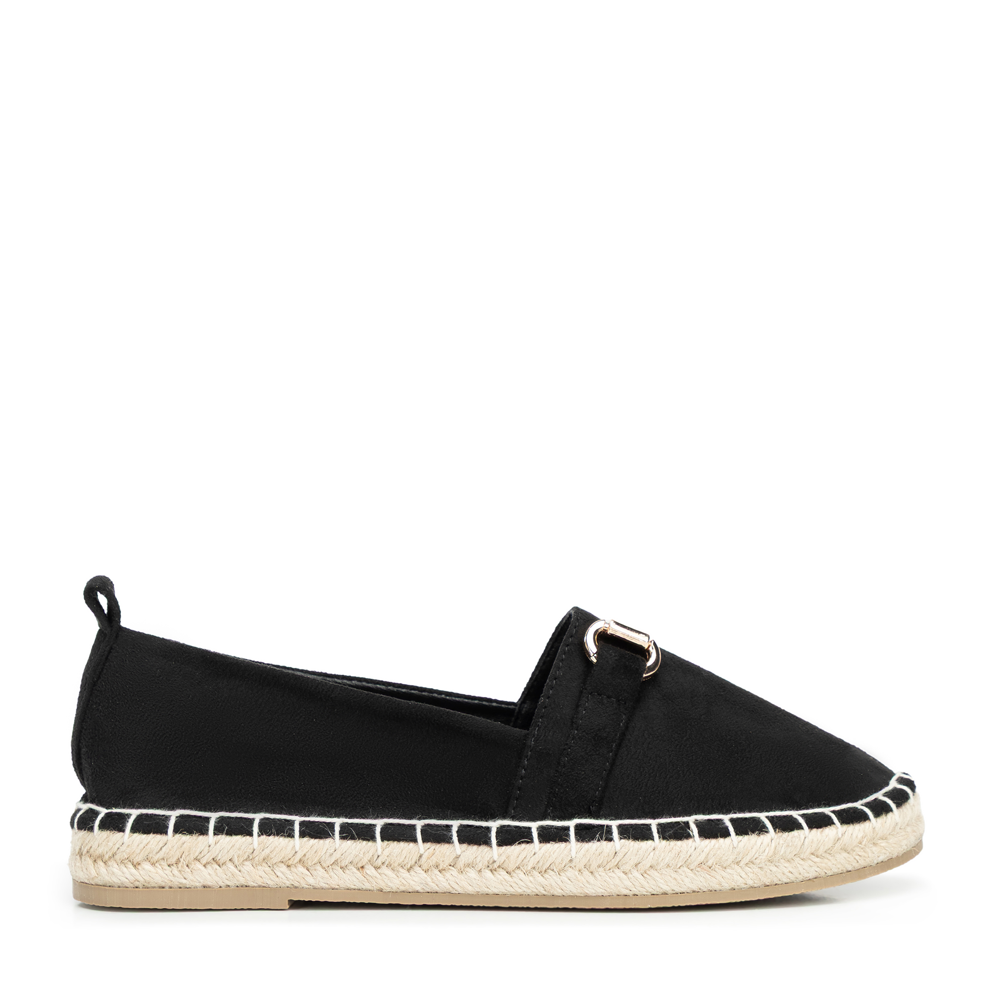 Dámske espadrilky s prackou čierne 100-P-810-1
