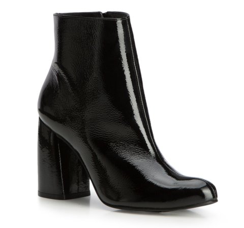 Czarne botki damskie ze skóry lakierowanej | WITTCHEN | 87 D 750 buty lakierowane czarne botki