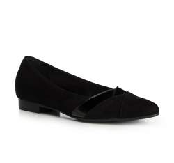 Women's ballerina shoes, black, 90-D-205-1-35, Photo 1