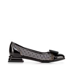 Polka-dot mesh court shoes, black, 94-D-503-1-37, Photo 1