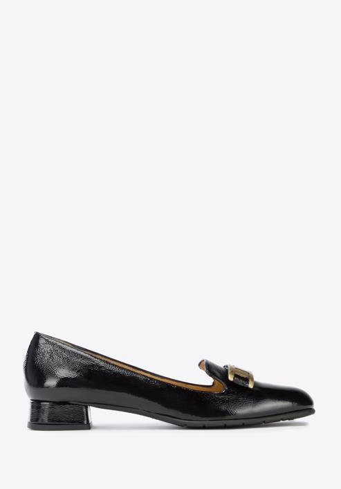 Women's patent leather loafers, black, 97-D-110-1-40, Photo 1