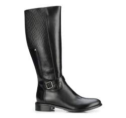Women's knee high boots, black, 87-D-201-1-36, Photo 1