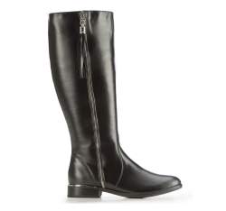 Women's knee high boots, black, 87-D-202-1-40, Photo 1