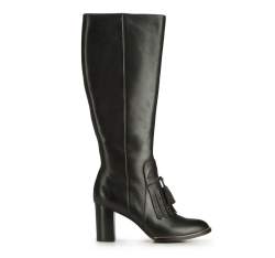 Women's knee high boots, black, 87-D-901-1-39, Photo 1