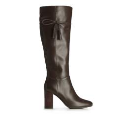 Women's knee high boots, dark brown, 87-D-902-4-39, Photo 1