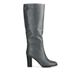 Women's knee high boots, grey, 89-D-963-8-40, Photo 1