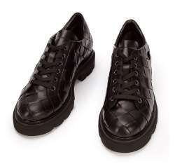 Damskie sneakersy w ozdobną plecionkę, czarny, 93-D-110-1-36, Zdjęcie 1