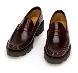 Penny loafers, burgundy, 93-D-532-3-37, Photo 1