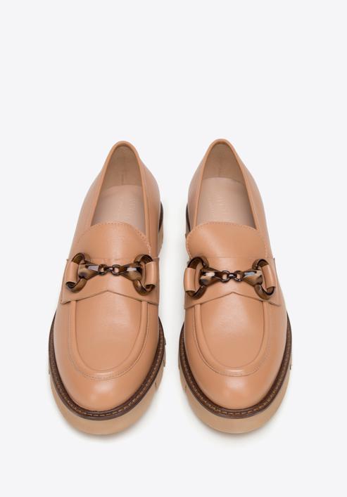 Women's lug sole bit loafers, beige-brown, 98-D-103-9-37, Photo 3