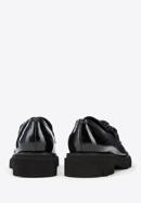 Women's leather moccasins with a crystal chain, black, 97-D-106-3-35, Photo 4
