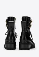 Women's leather combat boots, black, 97-D-520-1-36, Photo 4