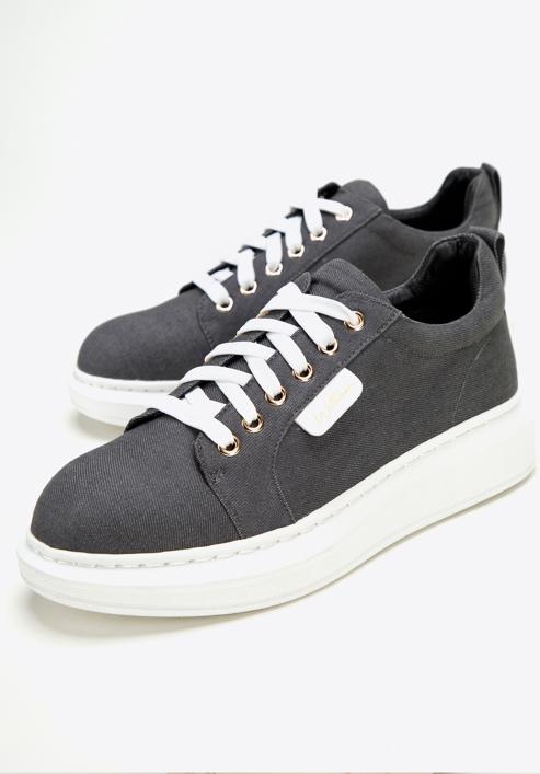 Sneakers, dark grey, 97-D-522-7-39, Photo 7
