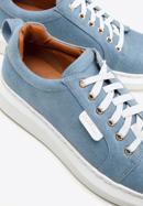 Damskie sneakersy dżinsowe na platformie, jasny niebieski, 97-D-522-7-36, Zdjęcie 8