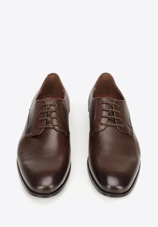 Classic leather dress shoes, brown, 92-M-918-4-44, Photo 1