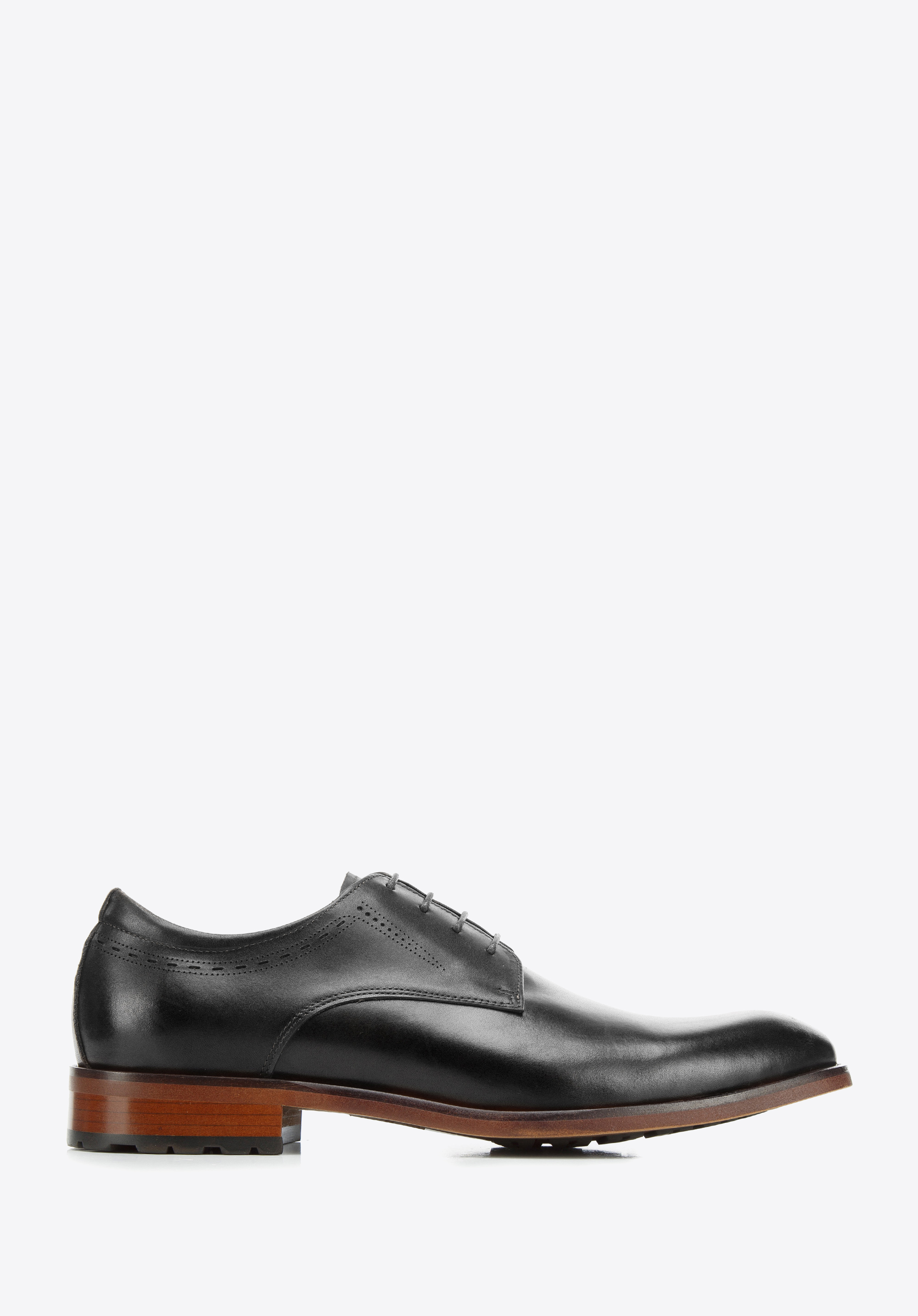 Buty do garnituru skórzane proste, czarny, 94-M-515-1-44, Zdjęcie 1