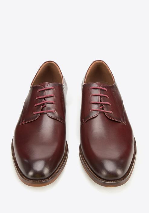 Men's leather lace up shoes, cherry, 94-M-515-5-42, Photo 3