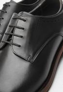 Buty do garnituru skórzane proste, czarny, 94-M-515-8-43, Zdjęcie 7