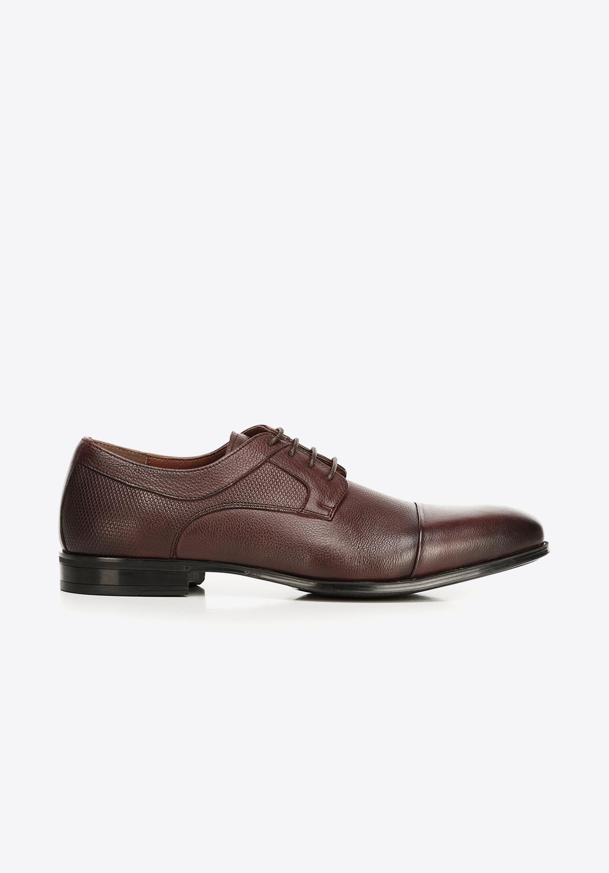 Buty do garnituru z tłoczonej skóry, wiśniowy, 92-M-917-1-40, Zdjęcie 1