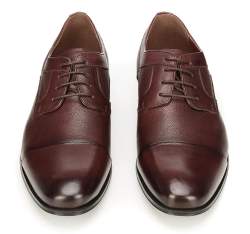 Men's dress shoes in embossed leather, cherry, 92-M-917-2-43, Photo 1